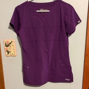 WonderWink Deep Purple Women's V-Neck Scrub Top